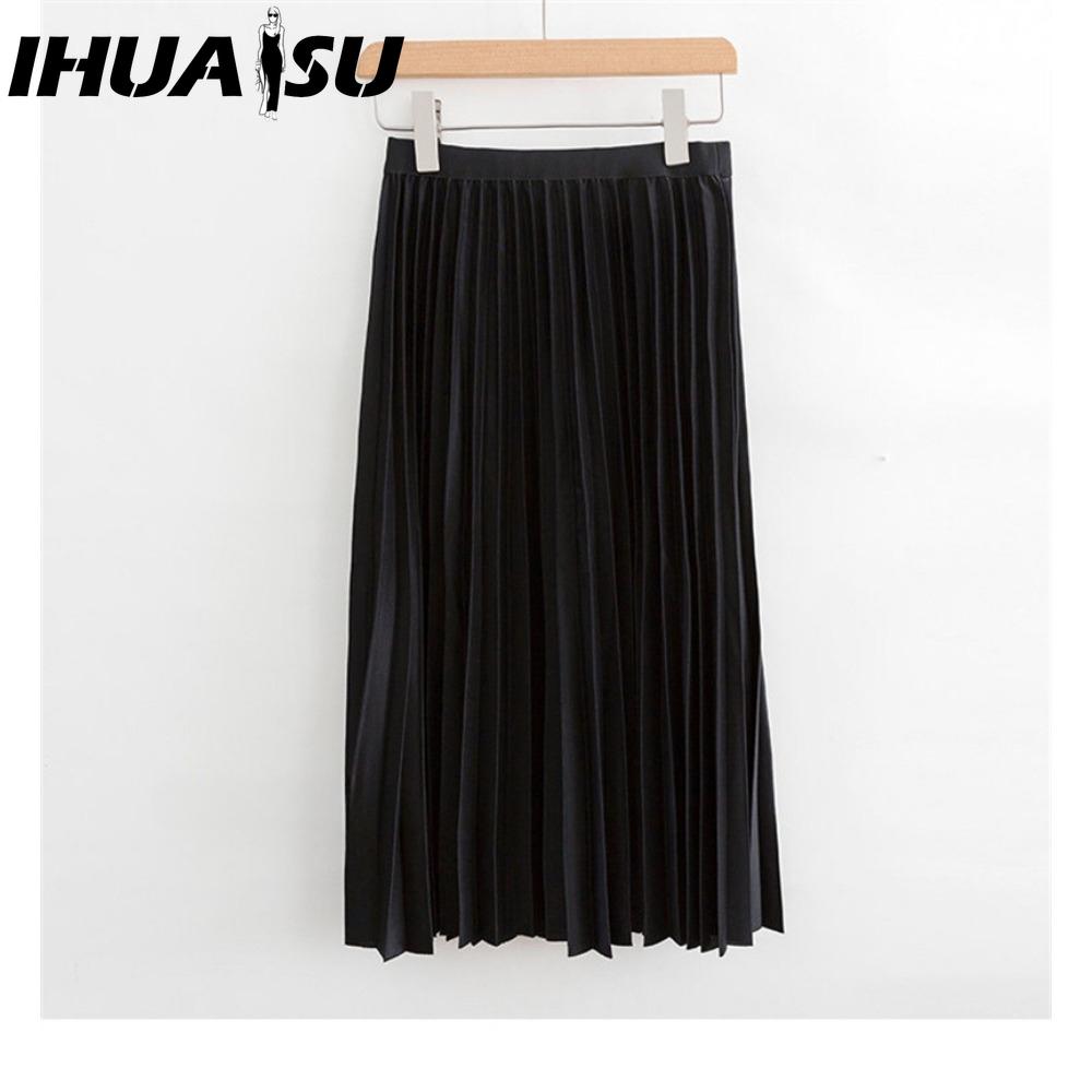 

IHUASU Женская Модная Повседневная Летняя Весенняя Юбка one size чёрный