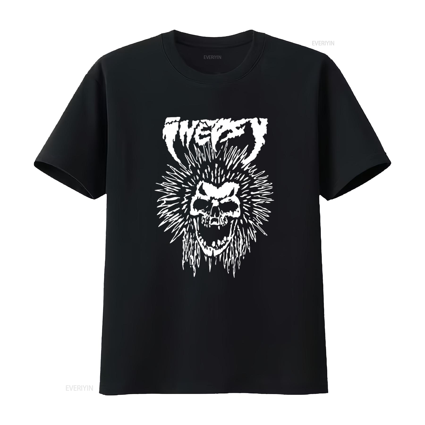 

INEPSY Thrash Hardcore Punk Rock Band Skull Print T Shirt for vintage Washed Stretched streetwear homme designer clothes 4XL