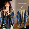 Women's Ethnic Knit Shawl: Travel Photography Cloak & Scarf for Spring & Autumn