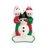 Minimalist Modern Elegant Snowman Family Alloy Christmas Tree Ornament For Celebration Joyful