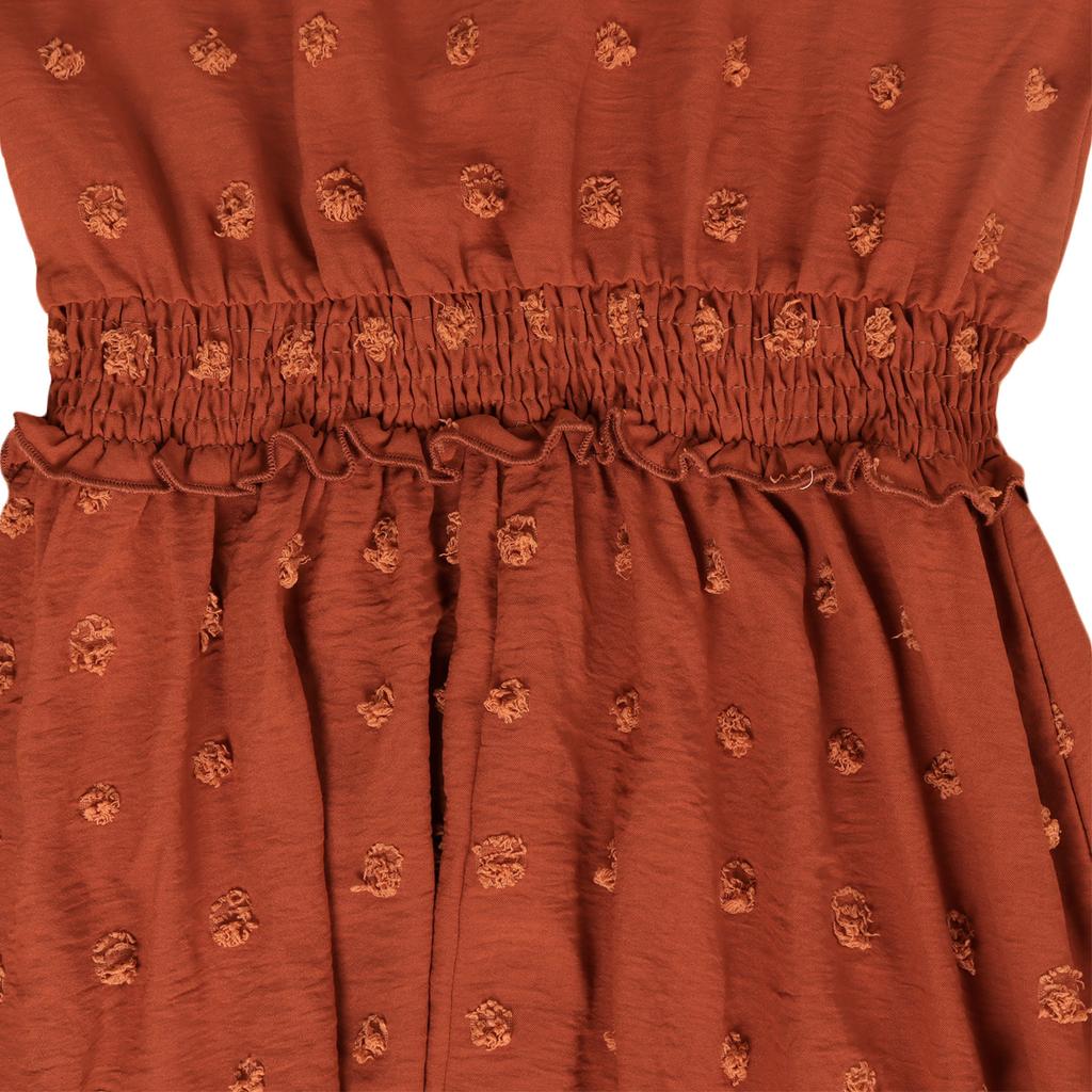 GMXIA New V-neck High Waist Tie Dress Fur Ball Short-sleeved Dress Casual Vacation Travel Dress