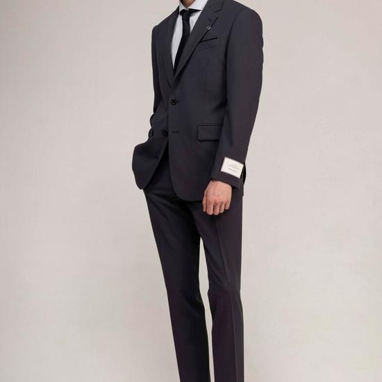 GeosongiO Signature Single Notched Suit Gray ZF3SU324GY