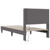 Bed Frame with LED Light Strips Gray 80 X 200 Cm Faux Leather