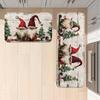 2-Piece Christmas Rug Set White-Bearded Father Christmas Design Kitchen Mat Entrance Doormat Non-Slip Festive Home Decor
