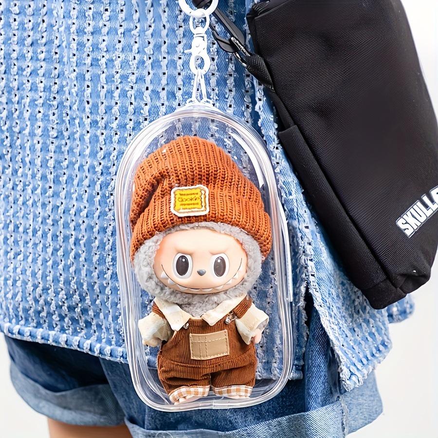 Labubu Cute Doll Transparent Dustproof Vinyl Cover & PVC Carrier Bag