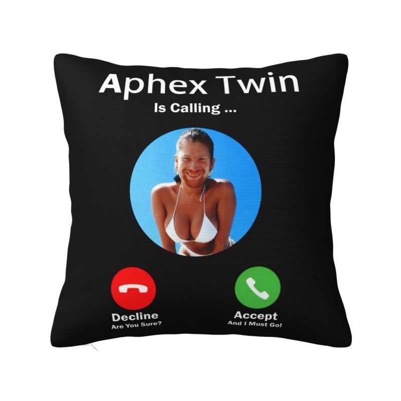 Aphex Twin Ever Dream This Man Cushion Cover xcm Velvet Pillow Case for Sofa Car Square Pillowcase Home Decorative