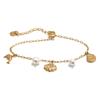 Yhpup Ocean Style Summer Accessories Natural Pearl Shell Fish Drop Chain Bracelet Bangle Stainless Steel High Quality Jewelry