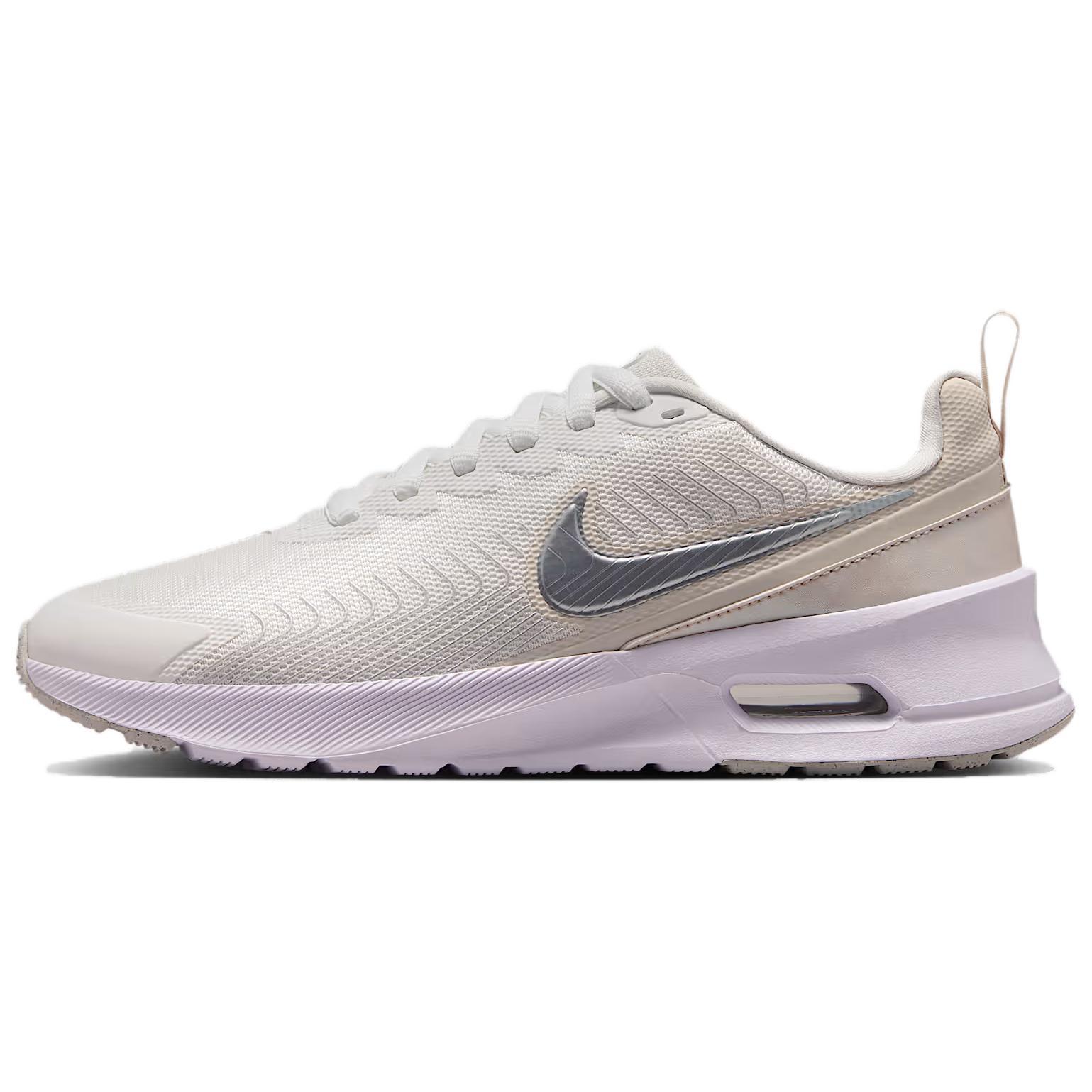 

Nike Air Max Nuaxis SE Summit White Metallic Silver Women Sneakers Light-Orewood-Brown IB4341-100 36.5