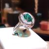 Neon Green Imitates The Natural Zambian Emerald Ring In The Antique Style The Big Clapalaiba Female Ring