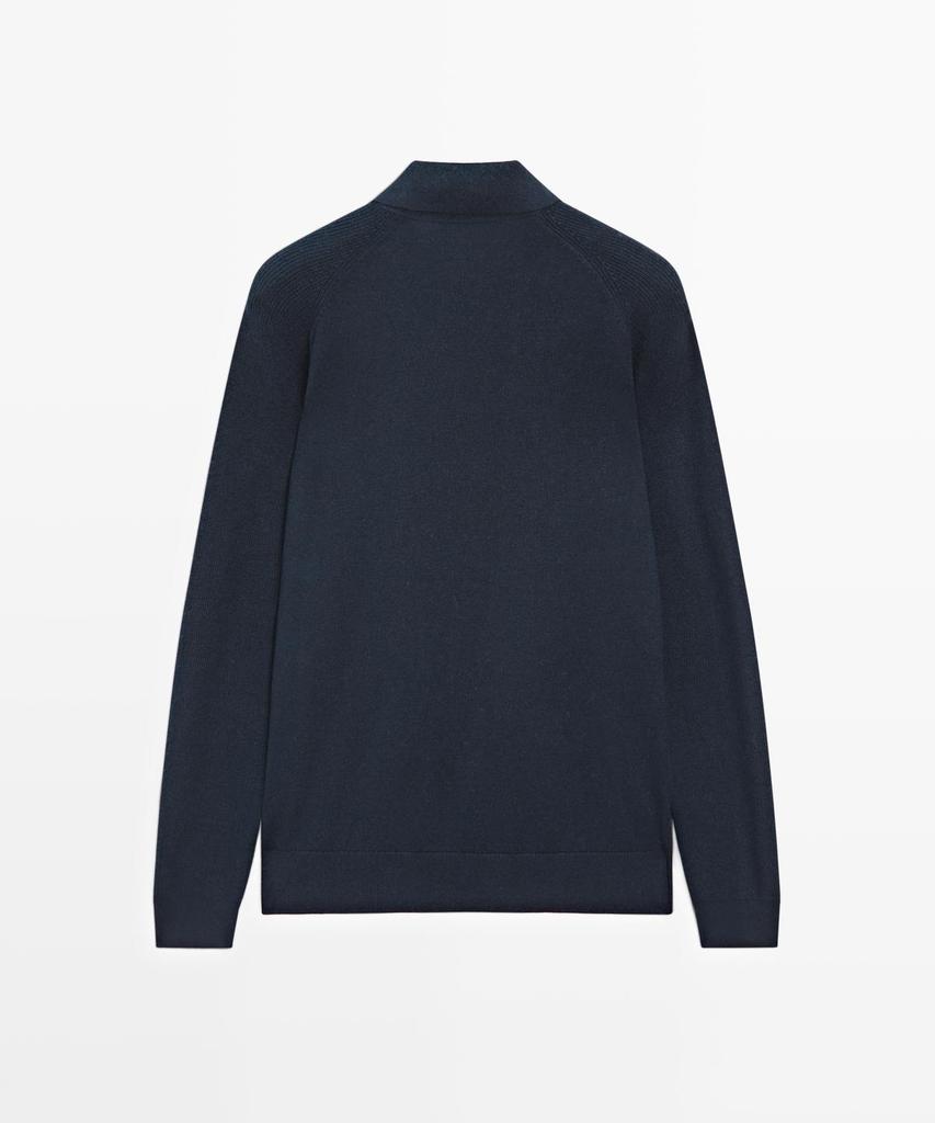 Masimodutti Cotton Blend Knit Polo Sweater