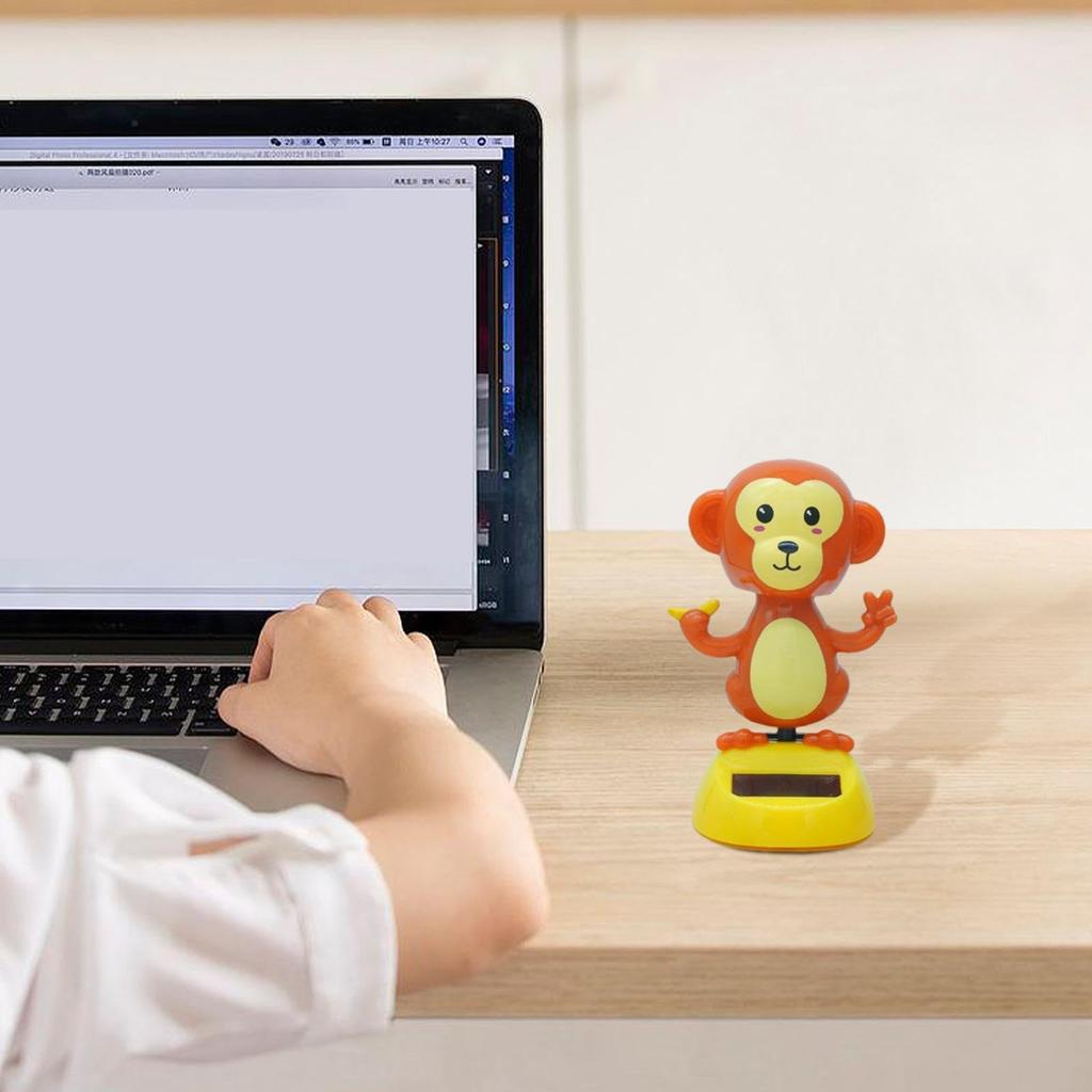 Solární ozdoba do auta - Tančící červená opička, Solární houpací hračka | Pro