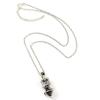 Silver 925 Onyx Necklace Crown Natural Stone Power Stone [Ishiki] [663svn]