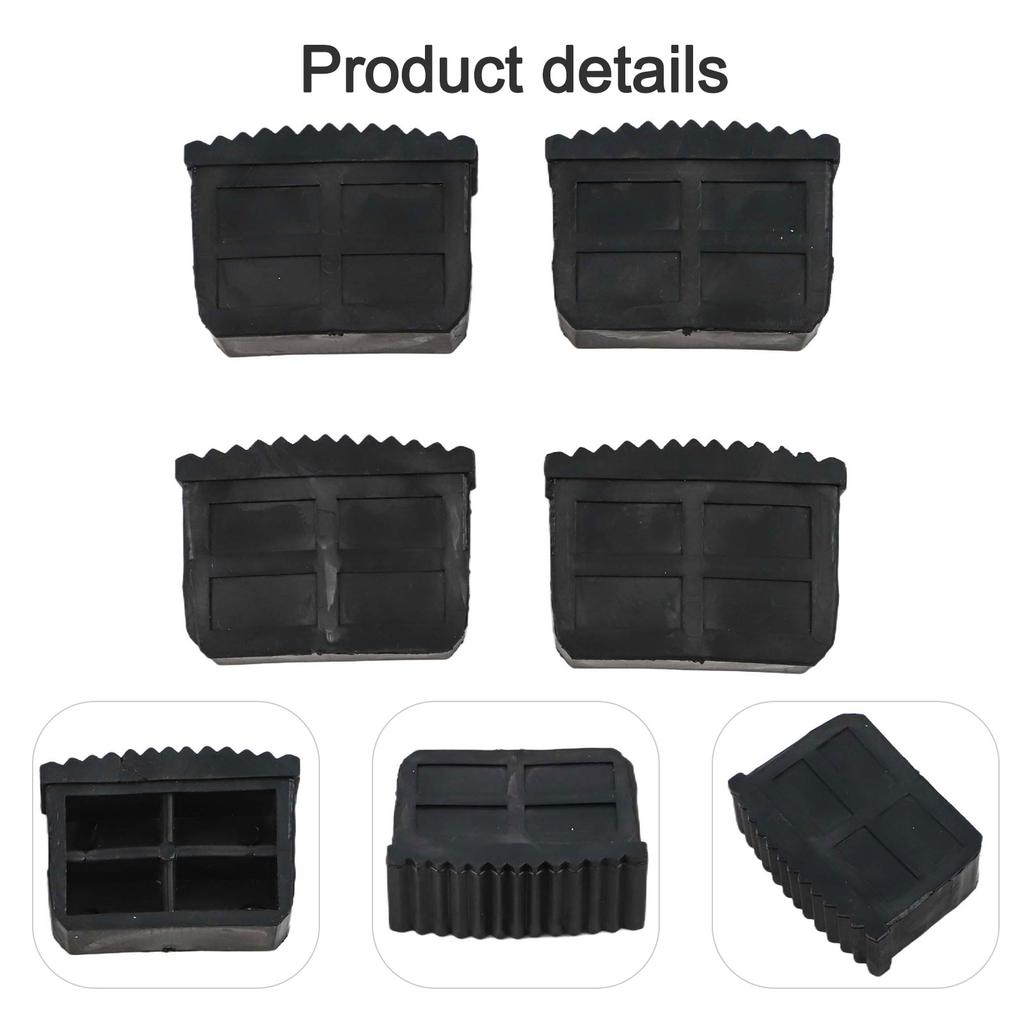 Rubber Non Slip Ladder Leg Covers Set of 4 for Safe Climbing Experience