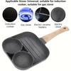 1pc 2 Hole Frying Pot Pan Thickened Omelet Pan Non-Stick Egg Pancake Steak Pan Cooking Egg Ham Pans Breakfast Maker Cookware Pan