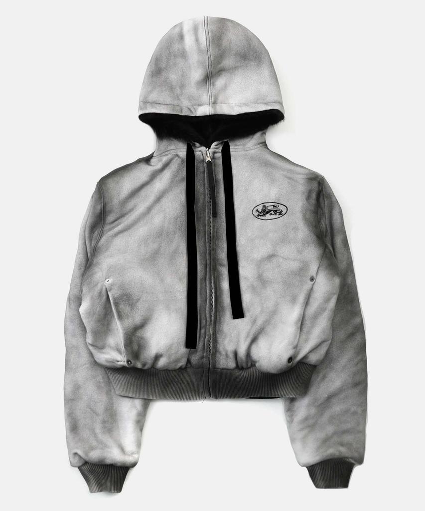 Badblood Mystic 11 Reversible Fur Hooded Jacket - White/Black