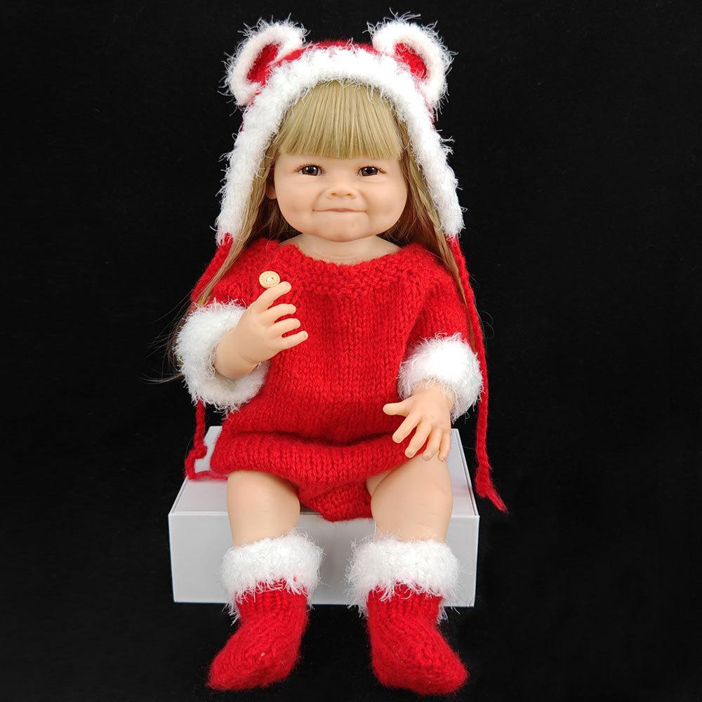 

22 Inches Lifelike Reborn Dolls Realistic Full Silicone Baby Newborn Girl Doll Princess Toddler Toy Gift Children s Christmas Gift Full set (doll+clothes)