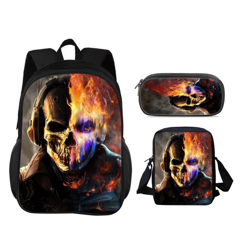 Call of Duty Backpack, Pencil Case, Shoulder Bag, 3-piece Set, Cartoon Print, New Trend, Best Campus Companion for Students