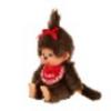 Sekiguchi Monchhichi Premium Standard SS Brown Girl Sitting Plush Toy 226788