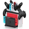Switch Games Organizer Holder and Charging Dock for Nintendo Switch & Switch OLED Joy-Cons/Original Switch Pro Controller - Nargos Switch Storage