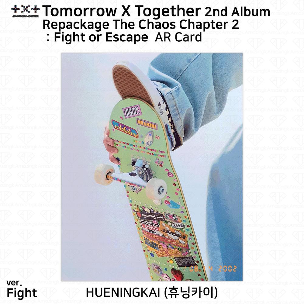 

TXT 2-й альбом в переиздании. Фотокарточка «Хаос. Глава 2. Борьба или бегство» Открытка Hueningkai - AR Card (F v