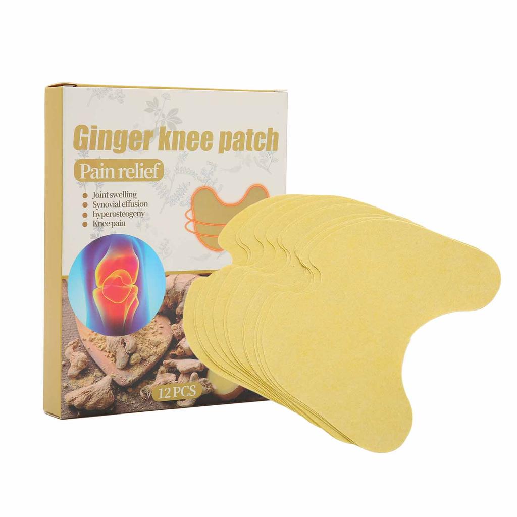 24 Pcs Knee Stickers Home Herbal Heating Moxibustion Ginger Pain Relieving Knee Patch Heat Patches