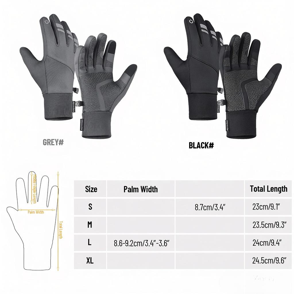 Winter Warm Gloves Touchscreen Fleece Waterproof Cycling Gloves