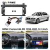 SKYFAME 12.3/9/7 Inch Car Frame Fascia Adapter Canbus Box Decoder Android Radio Dash Fitting Panel Kit For BMW E46 3 Series M3