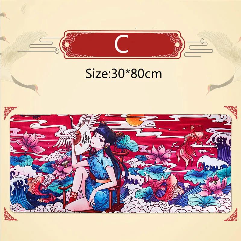 

Gaming Mousepad Art Dragon Large Mouse Pad Hip Pop Laptop Keyboard Desk Mat Office Supplies Desk Accessories Gaming Desk C