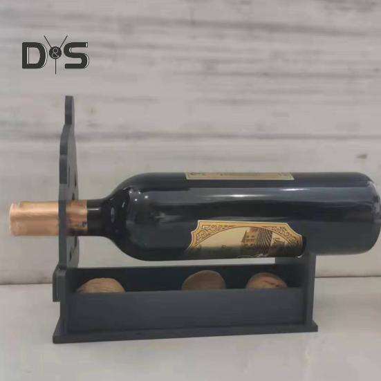 Portabottiglie da vino con silhouette di uomo seduto, portabottiglie da birra in legno, organizer per la casa, cucina, bar, tavolo da pranzo, decorazione da tavolo