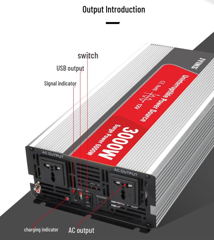 3000W 24V To 220V Off-grid/Vehicle Integrated Charger & Modified Sine Wave Inverter