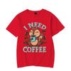 I Need Coffee Graphic Tshirt Funny Lazy Squirrels Tshirt Fashion Harajuku T-shirt Oversize Men Brand T-shirt Hip Hop Tshirt Tops