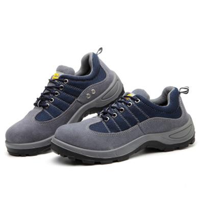 Breathable Work Shoes Men's Summer Anti-Smashing and Anti-Penetration Cowhide Lightweight Wear-Resistant Steel Toe Cap Protective Footwear