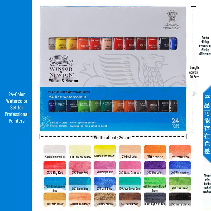 Winsor & Newton Professional Watercolor Set for Artists & Beginners