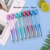 Back To School Season 10pcs Creative Imitation Metallic Imitation Crystal Imitation Diamond Ballpoint Pen Color Signature 0.7mm Blue Ballpoint Pen