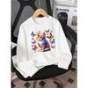 Kids Sweatshirt,Crew Neck Fashion Top, Fun"Rainbow Kitten Butterflies " Patterned Sweatshirt, for Everyday Casual Wear, for All Kinds of Daily Outfits