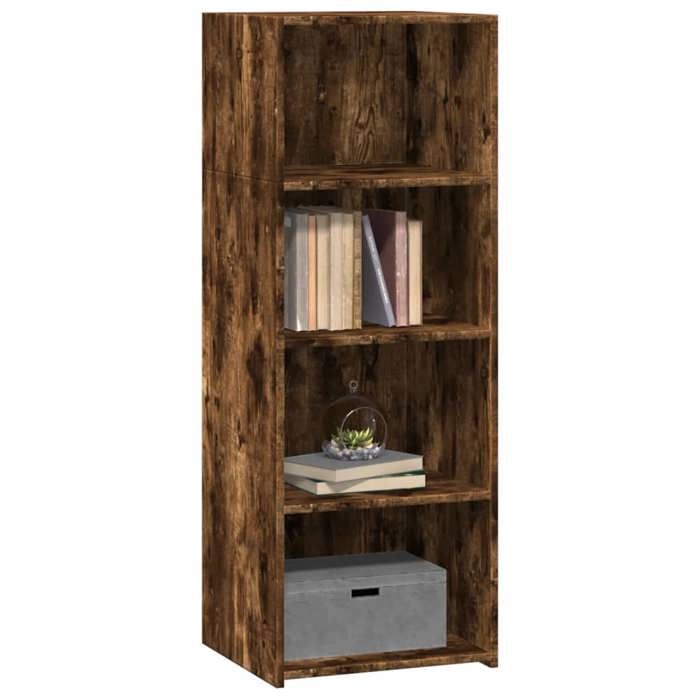 VidaXL Buffet haut chêne fumé 45x41x124 cm bois d'ingénierie 846394