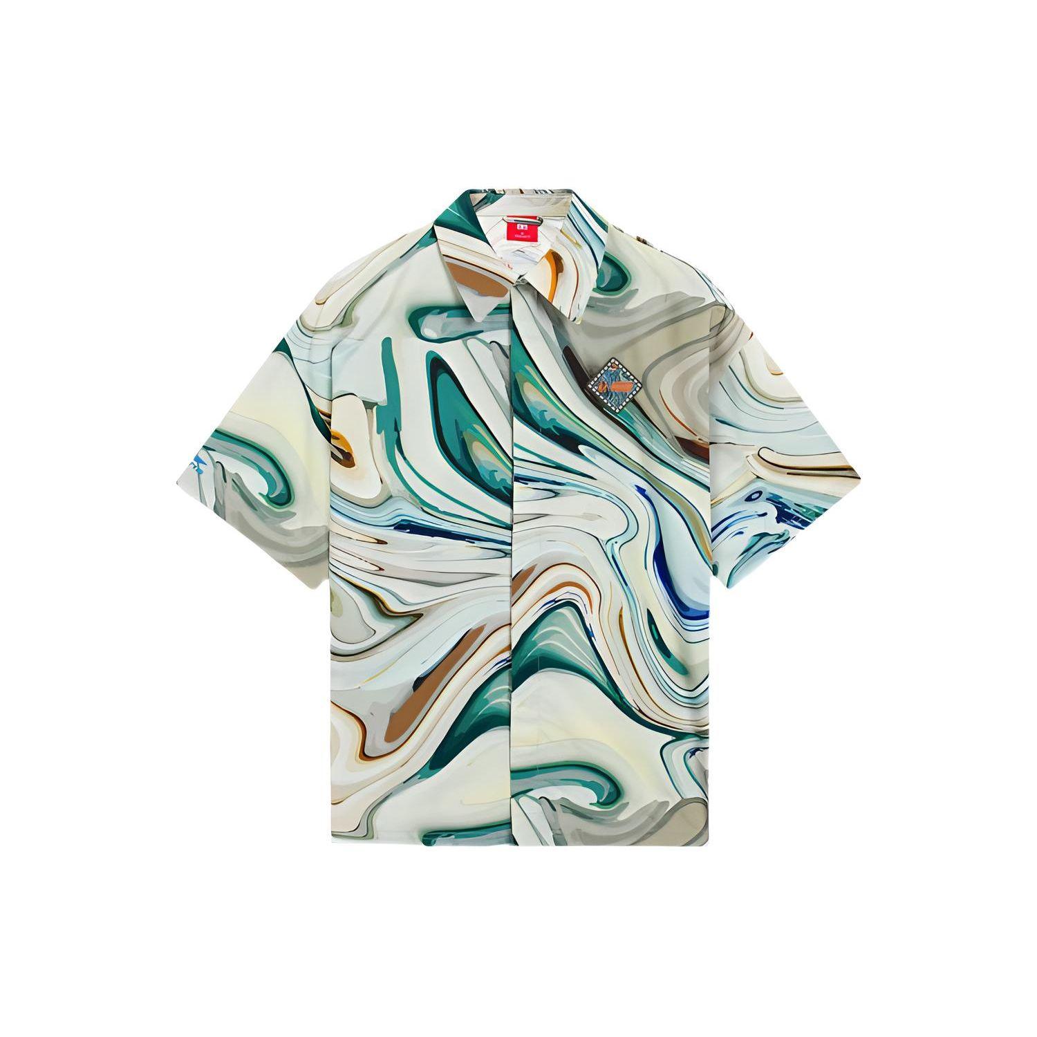 

Li Ning Спортивная Мода Серия 22 Весна Лето Тренд Музыкальный Фестиваль Принт по всей поверхности Красочный Большой Логотип Свободная Повседневная Футболка с коротким рукавом ASHS018-2 L