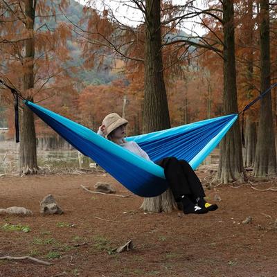 Hamaca Inflable Columpio Exterior Adultos y Niños Anti-vuelco Camping Hamaca de Tela de Nailon Muebles de Exterior Doble