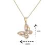  Personality Hip Hop Butterfly Necklace Color Zircon Unique Design Niche Fashion Pendant Jewelry For Young Women