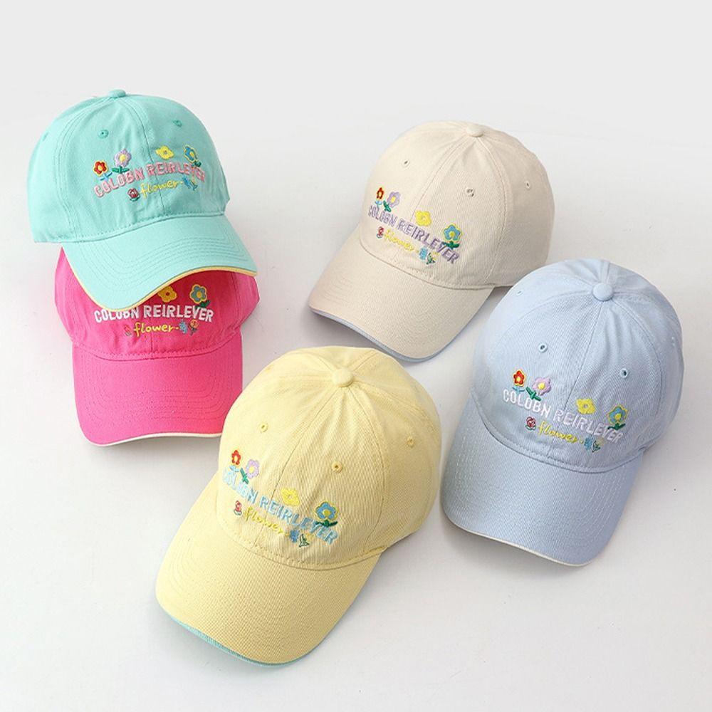 Hip Hop Floral Baseball Cap Cotton Streetwear Hats Fashion Peaked Cap For Women Girls