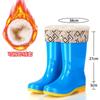 Tall women's rain boots fashion classic rain shoes mother kitchen non-slip wear-resistant waterproof shoes women's rubber shoes overalls cotton shoes