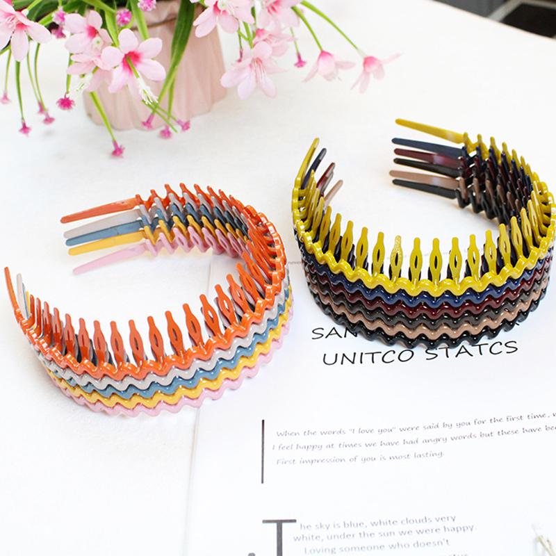 1Pc Headband Convenient Wave Big Comb Simple Hairband Fashion Headdress Hair Hoop Plastic