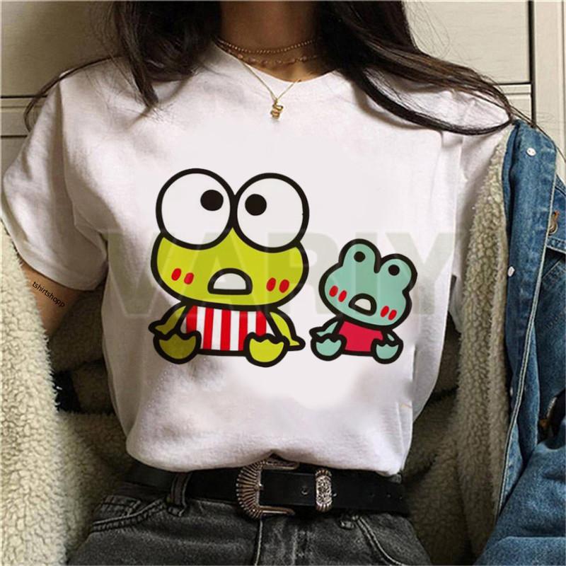 

Женская футболка в стиле ретро Keroppi Gudetama Take A Bath Printed Top Корейская женская футболка с короткими рукавами и круглым вырезом, подходящая для повседневного ношения S