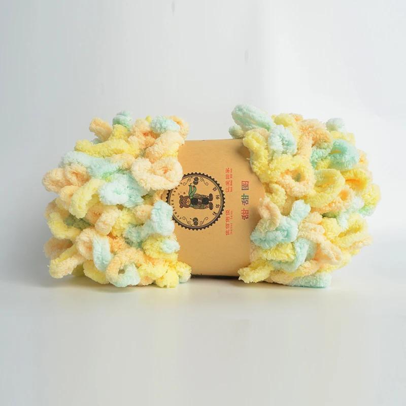 500g/Lot Hand Knitting Finger Loop Yarn Crochet Super Warm Puffy Circle Cotton Braided Rope Puffy Smart Polyester Sock Toy