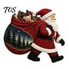 Handmade Quilting Accessories Christmas Patchwork DIY Kit, Holiday Fabric Art Craft Santa Beginner Supplies Snowman Tree Sewing Project for