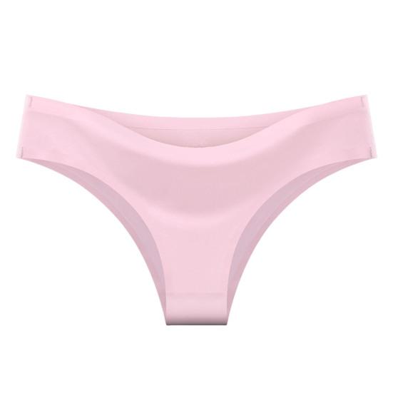 Women Panties Seamless Mid Waist Ice Silk Good Breathability Solid Color Slim Fit Thin Quick Dry Casual Sport