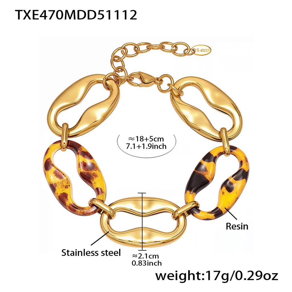 Chunky Link Chain Necklace Bracelet Drop Earrings for Women 18k Gold Plated Stainless Steel Necklaces Bracelets Dangle Earring