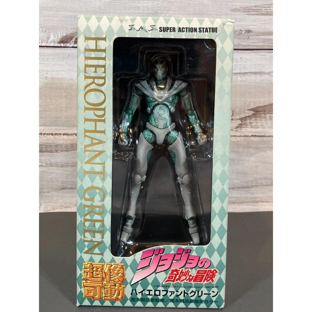 Unopened damaged item Super Action Statue JoJo Hierophant Green