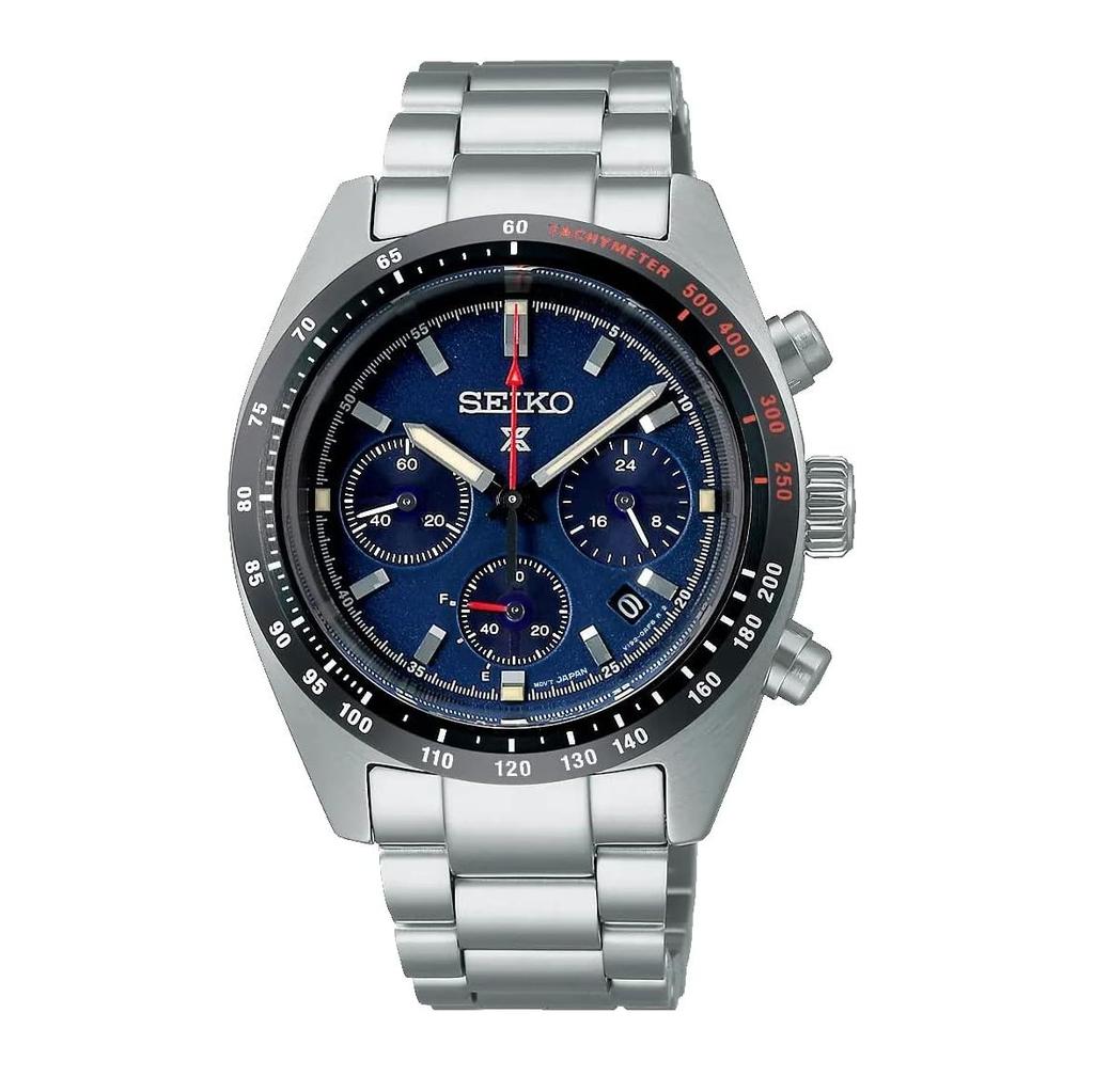 Seiko prospex speedtimer solarinis chronografas sportinis laikrodis mėlynas ciferblatas SSC815P1