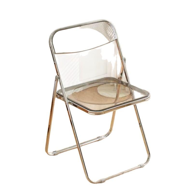 Acrylic Transparent Chair for Photos - Stylish, Portable, Light Luxury Coffee & Dining Chair, Ins Style.